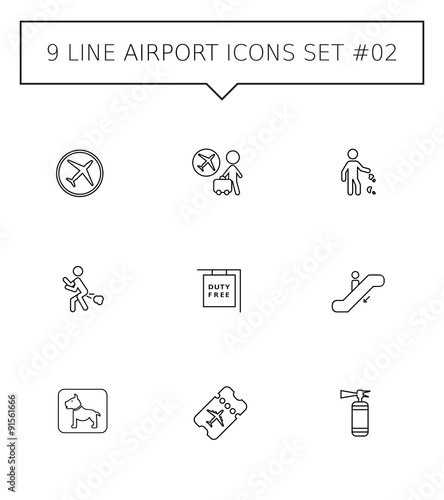 Airport icon set 1