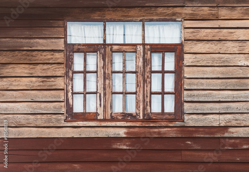 Wood wall and window