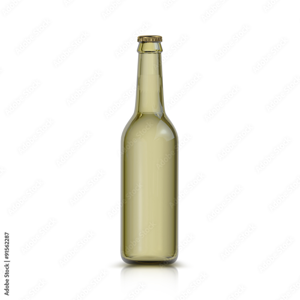 Bottle of beer  isolated on white background