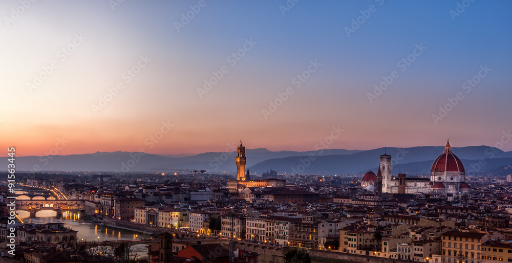 Sunset in Florence, Italy