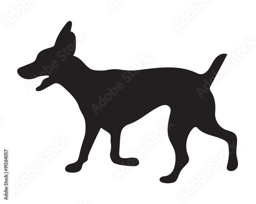 black silhouette of dog