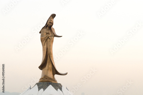 Statue of kun iam macau the goddess of mercy in macau china