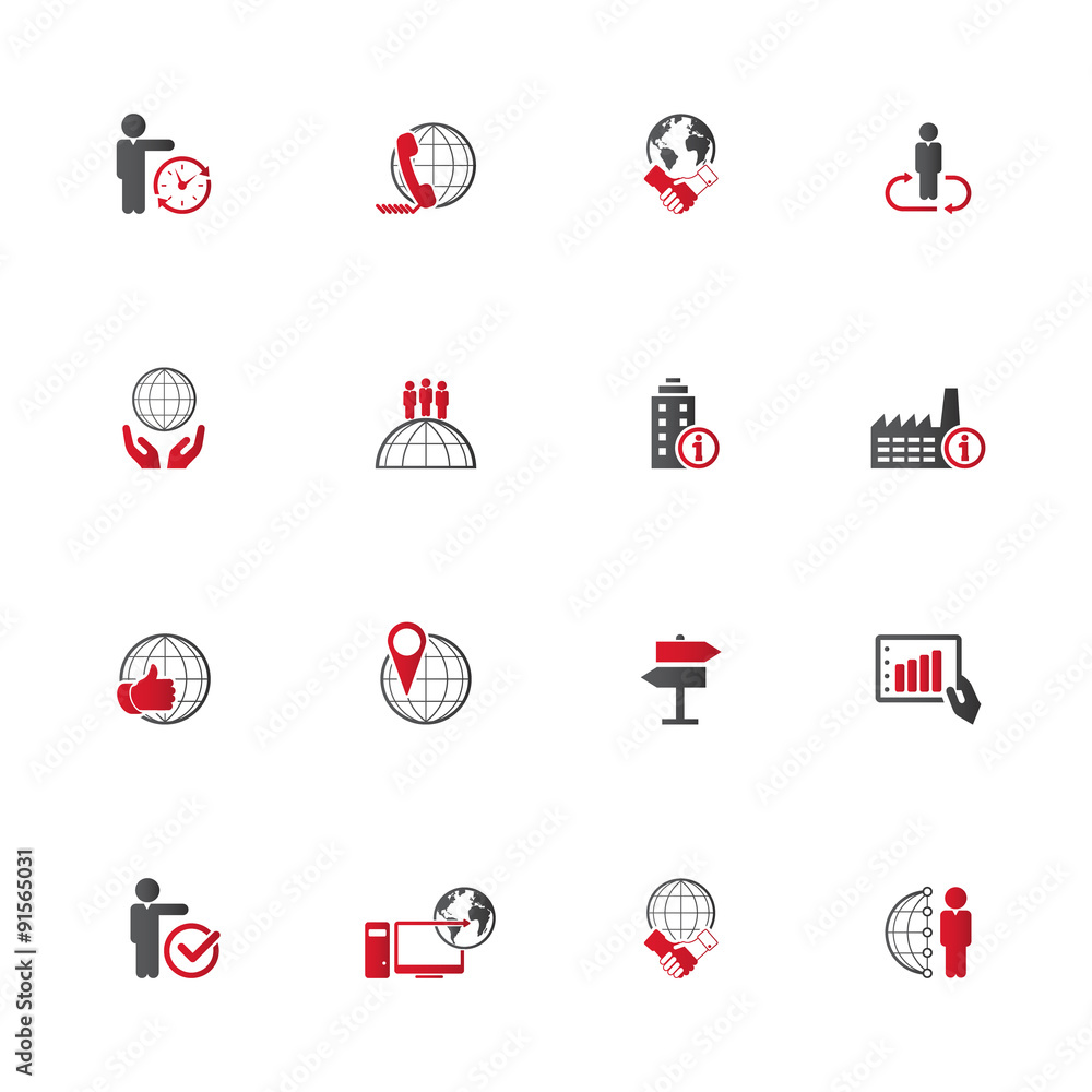 Global Business Icon set 