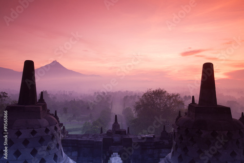 Sunrise of Borobudur Temple, Yogyakarta