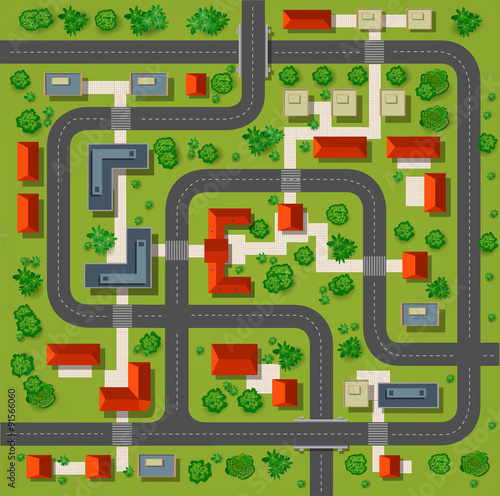 Map of a top view