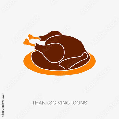 Roasted chicken or Turkey ready for Thanksgiving