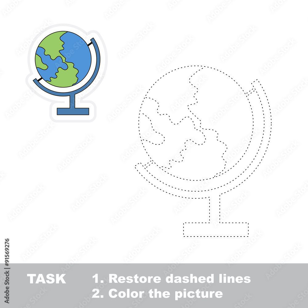 Find hidden globe restoring dashed line. Find hidden globe restoring dashed line.
