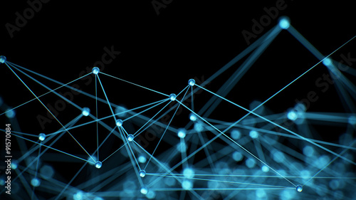 Abstract internet network communication concept background - CG render