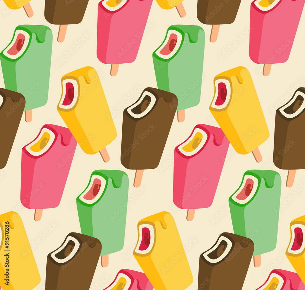 Ice cream song colorful seamless pattern Ice cream song colorful seamless pattern