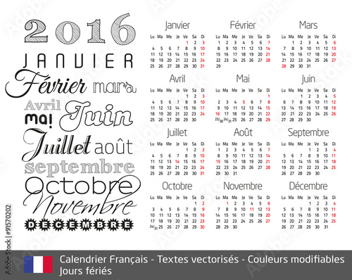 2016 Calendrier français typo-1