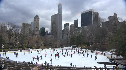 Ice skaters in Central Park, New York City.