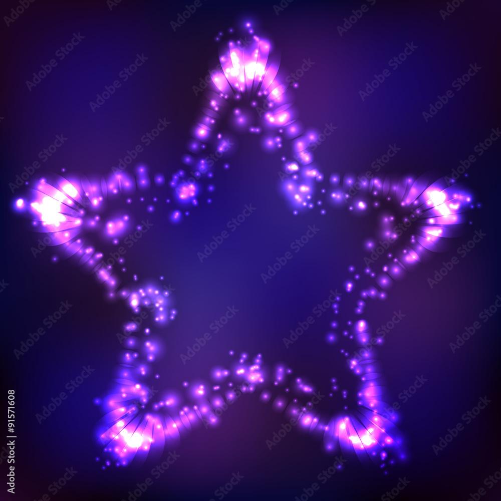 Shining abstract star