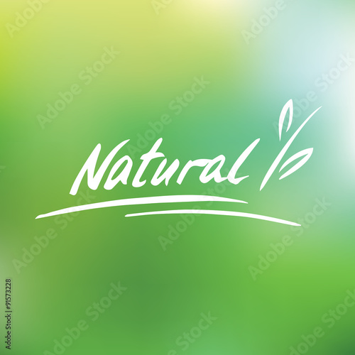 Foto Handwritten vector logo. Natural.