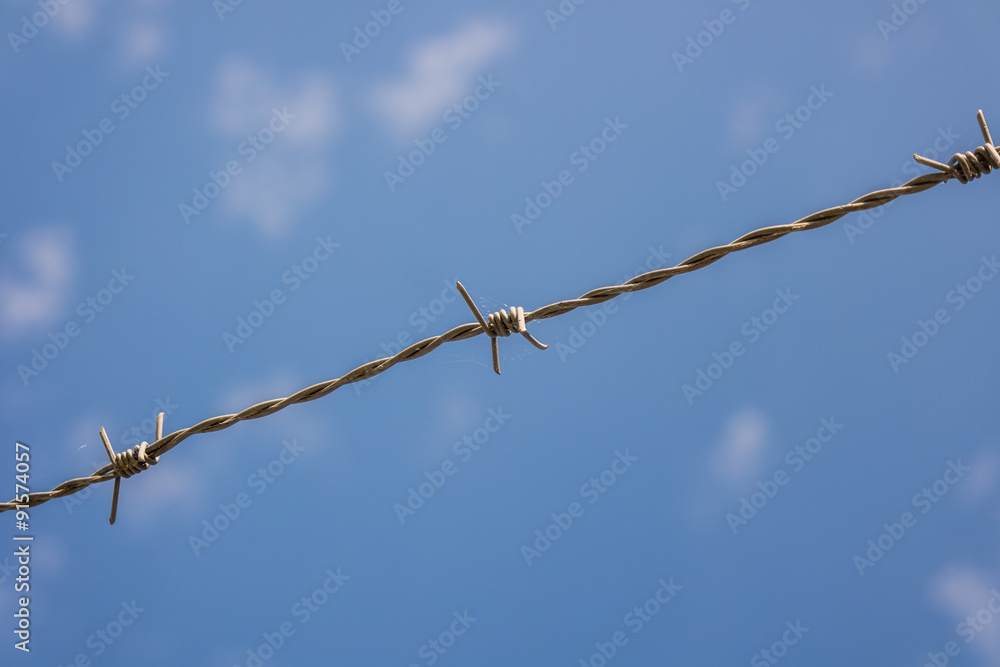 Obraz premium Stacheldraht Grenze