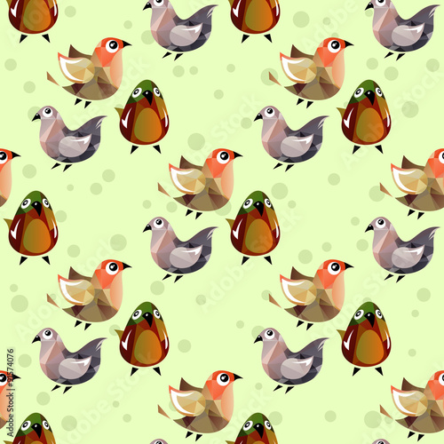birds seamless pattern