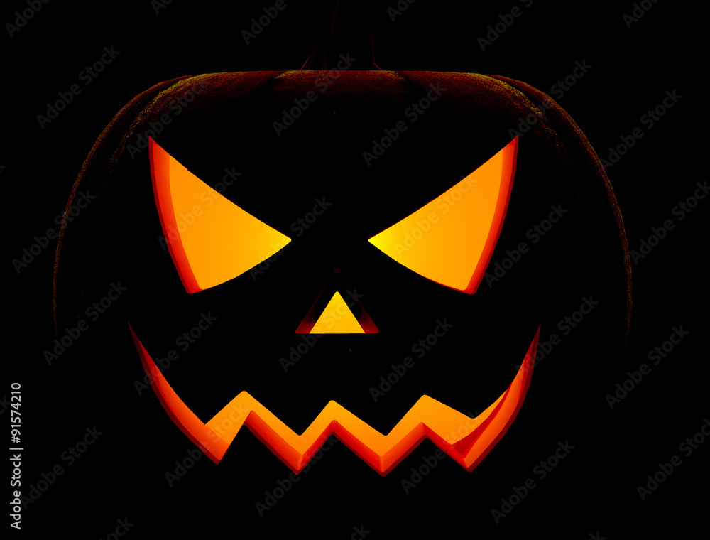 Halloween pumpkin with scary face Halloween pumpkin with scary face