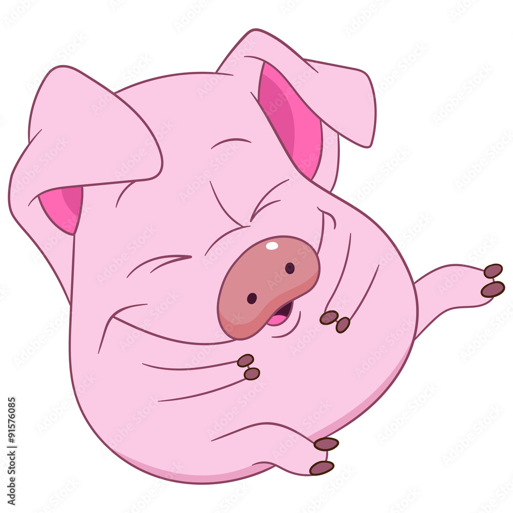 cute pig is laughing cute pig is laughing
