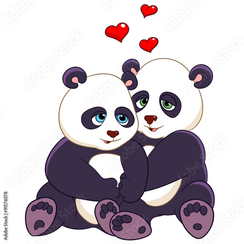 Fototapeta Naklejka Na Ścianę i Meble -  passionate pandas