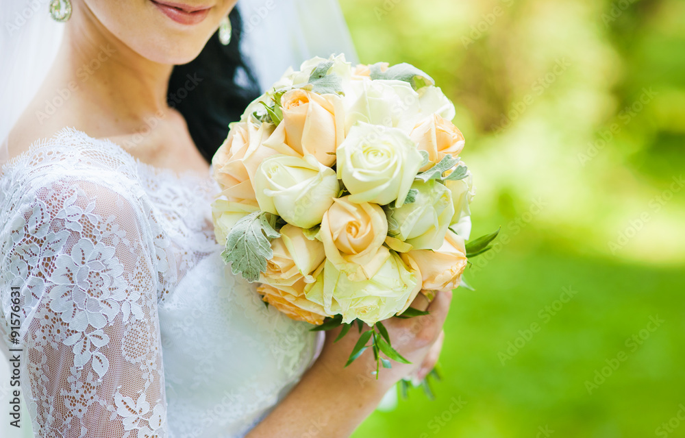 Naklejka premium wedding bouquet roses