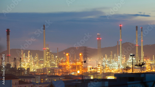 blure oil and refinery factory industry for background © bowlingphotoman