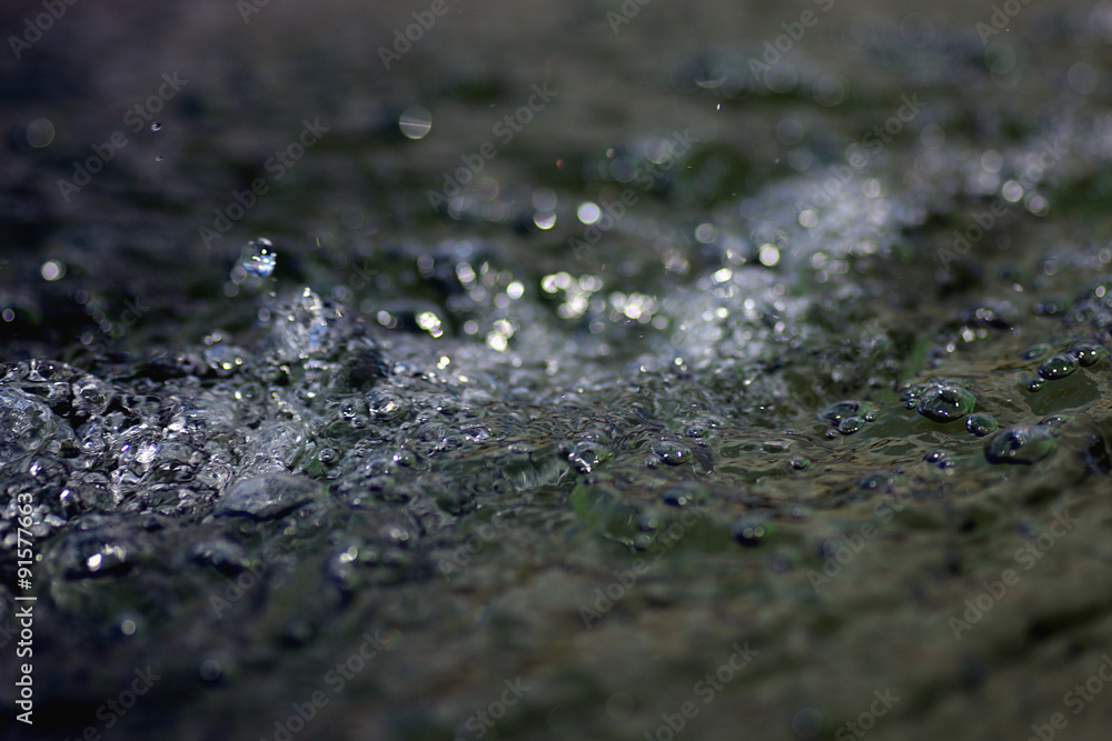 Fototapeta premium texture water with bubbles close-up