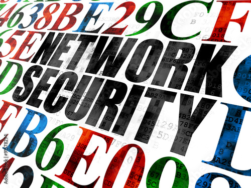Safety concept: Network Security on Digital background