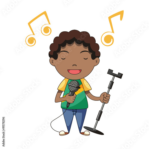 Boy singing