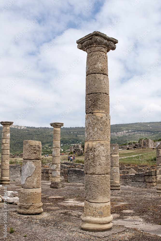 Restos del la antigua basílica romana de Baelo Claudia en Tarifa, Cádiz