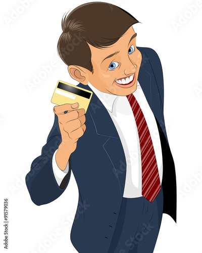 Businessman with plastic card