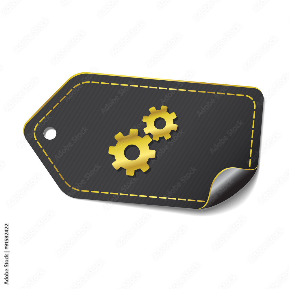 Obraz premium Gear golden Vector Icon Design