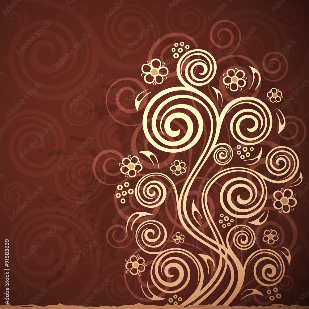 Abstract floral vector background illustration. Abstract floral vector background illustration.