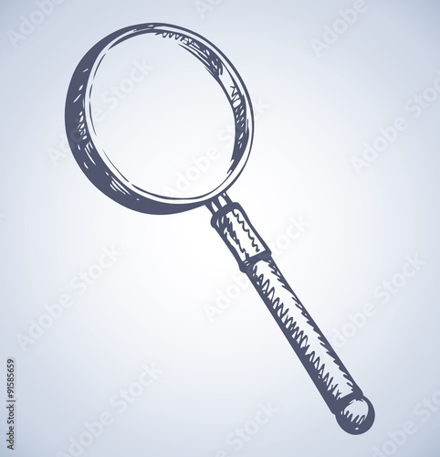 Hand drawn magnifier