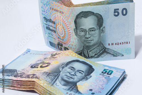Cash, 50 Baht Thai.