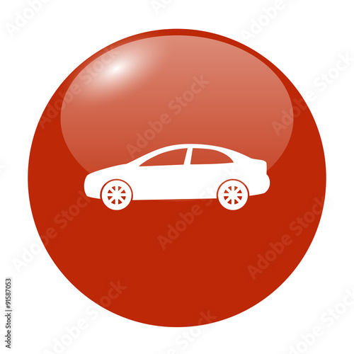 Car icon. Flat design style