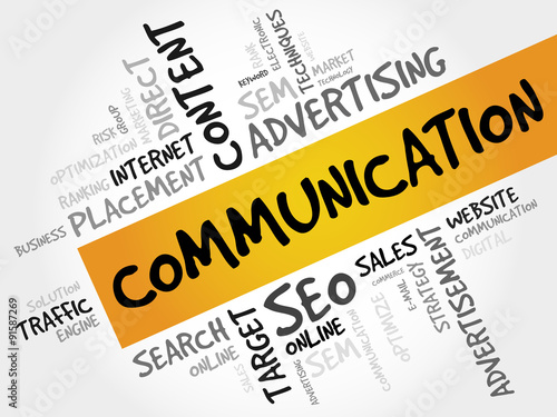 COMMUNICATION word cloud, business concept