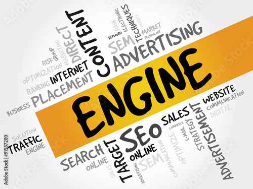 ENGINE word cloud, business concept