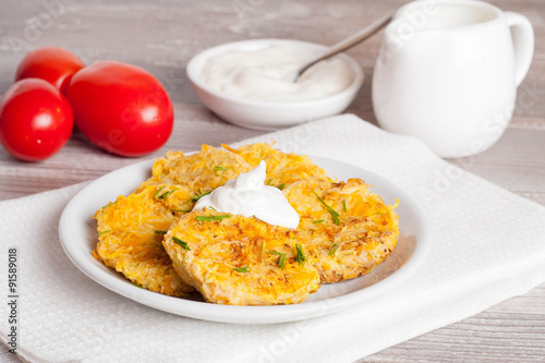 Hash Browns with Sour Cream and Dill