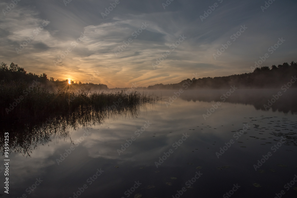 Dawn on a lake