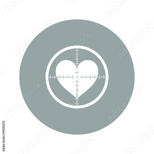 crosshair icon with a heart.
