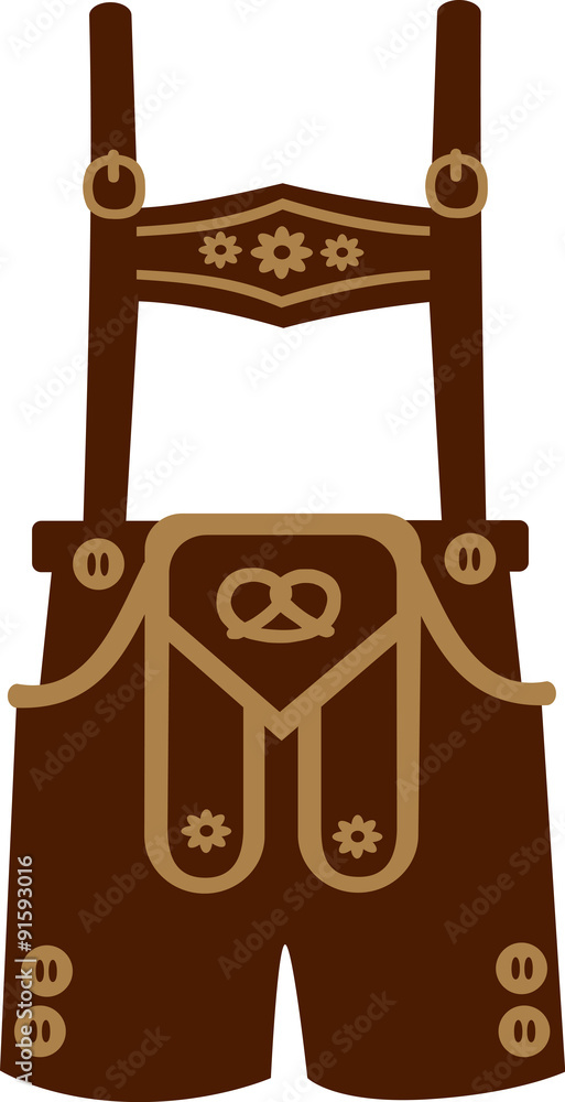 Leather trousers Lederhosen Stock Vector | Adobe Stock