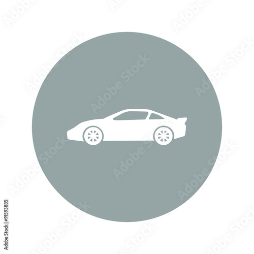 Car icon. Flat design style