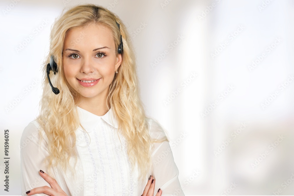 Naklejka premium Customer Service Representative.