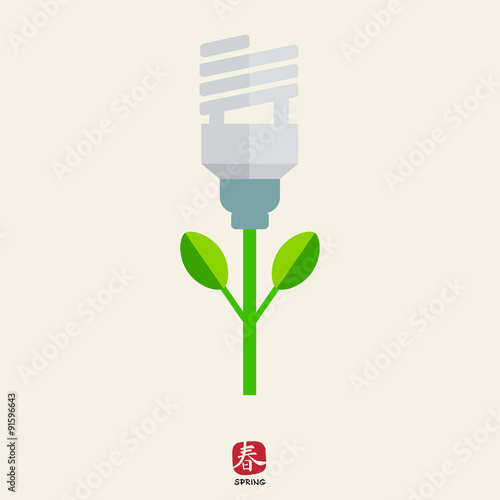 Fluorescent lamp flower