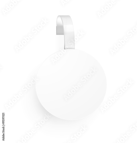 Blank wobbler on white background. Vector illustration