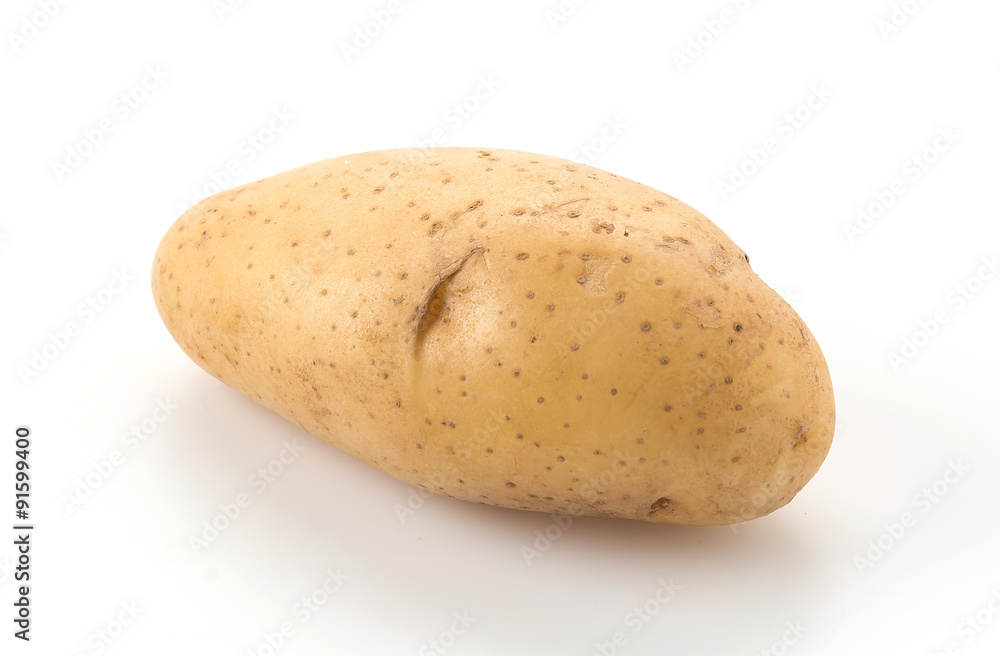 fresh potato on white background fresh potato on white background