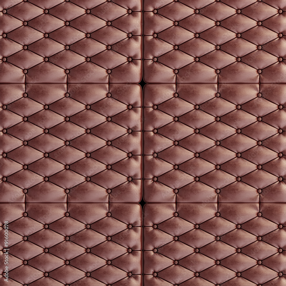 Brown leather wool panel capito Brown leather wool panel capito