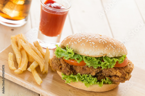 crispy chicken burger