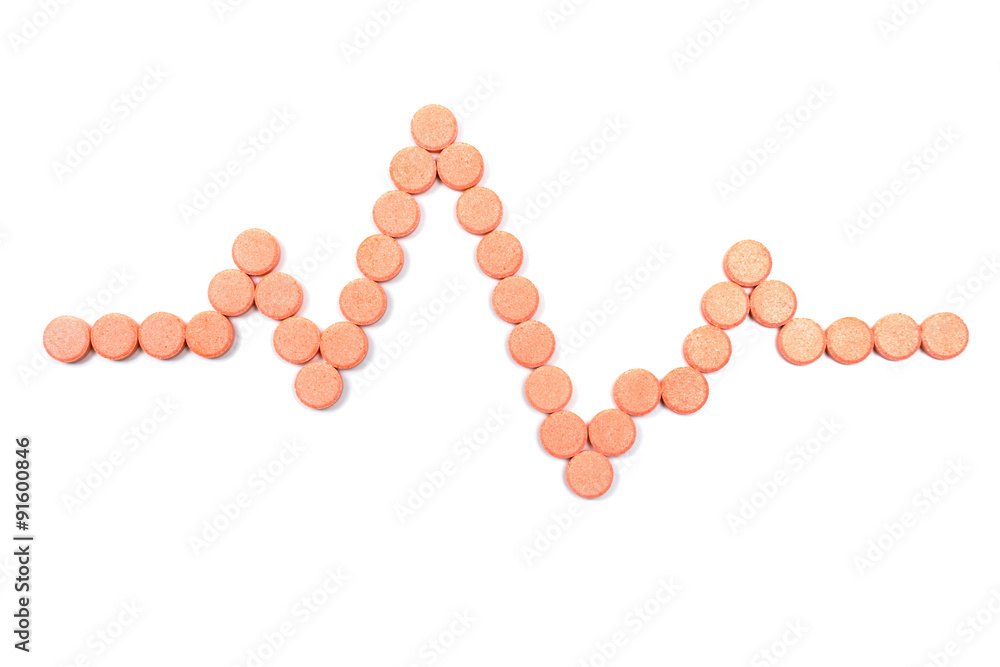 set of tablets, the shape cardiogram