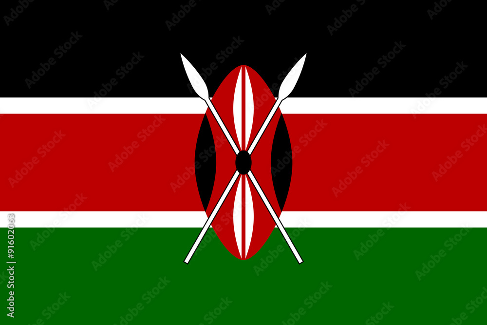 Fototapeta premium Flag of Kenya