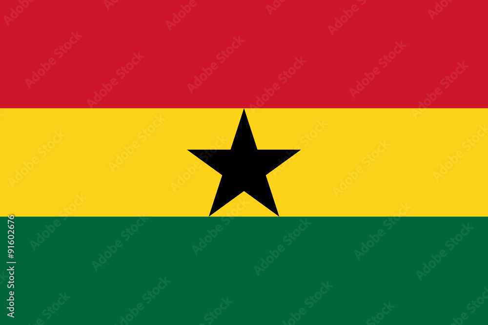 Fototapeta premium Flag of Ghana